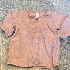 H&M Kids Mauve Button-Down Shirt